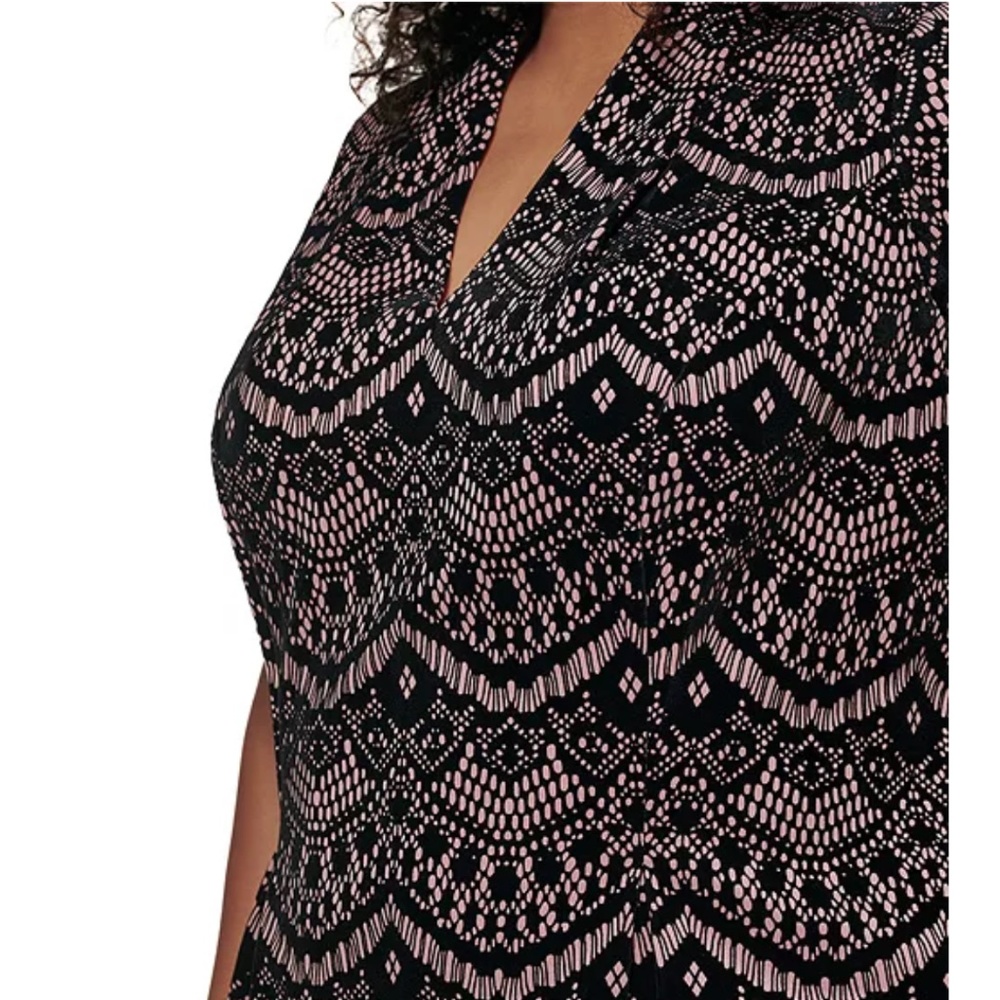 NWT VINCE CAMUTO Plus Size Flocked Fit & Flare Dress - Size 20 W - Picture 4 of 10